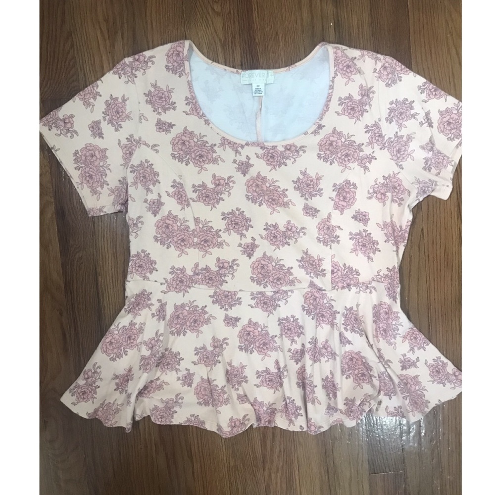 Floral peplum top